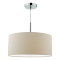 Ronda 3 Light Pendant With Ecru Shade And Diffuser 40cm<br>Taupe