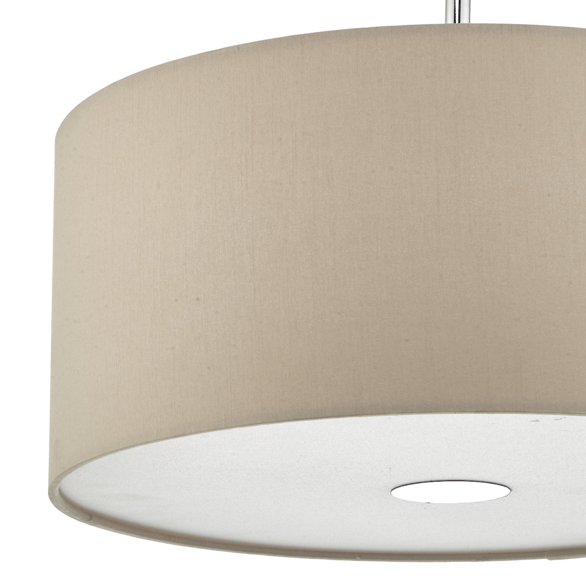 Ronda 3 Light Pendant With Ecru Shade And Diffuser 40cm<br>Taupe
