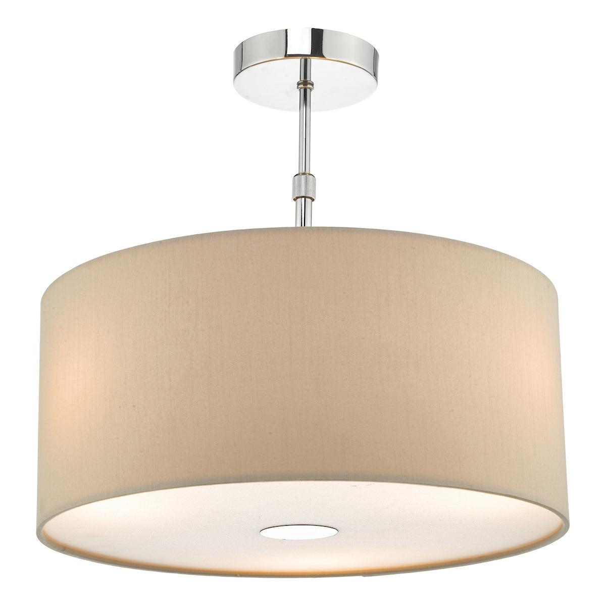 Ronda 3 Light Pendant With Ecru Shade And Diffuser 40cm<br>Taupe