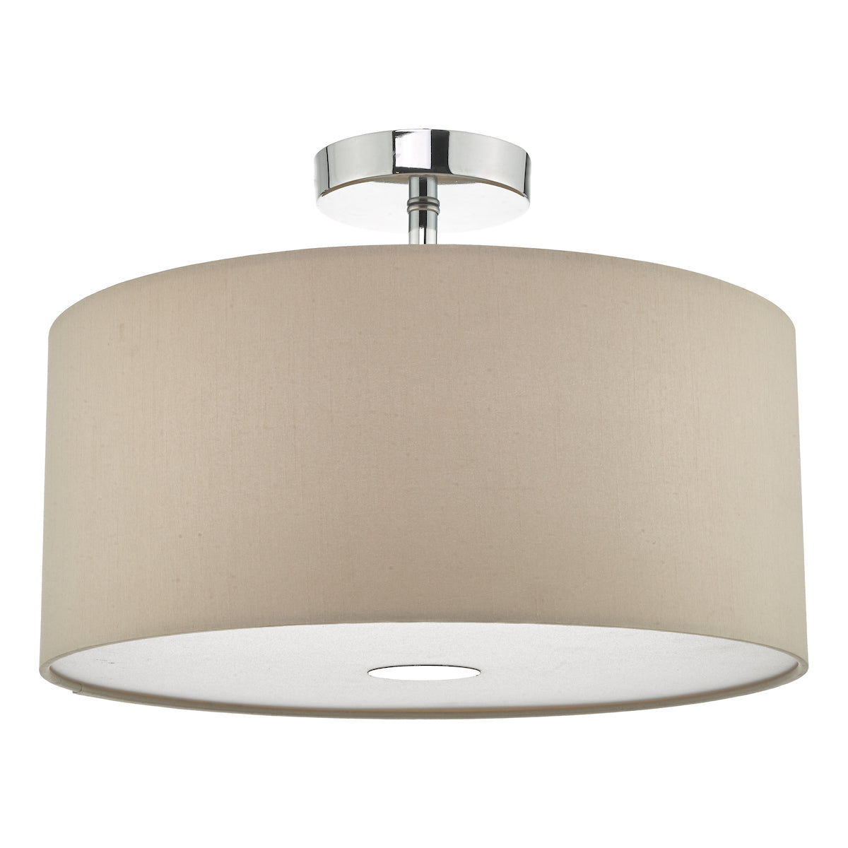 Ronda 3 Light Pendant With Ecru Shade And Diffuser 40cm<br>Taupe
