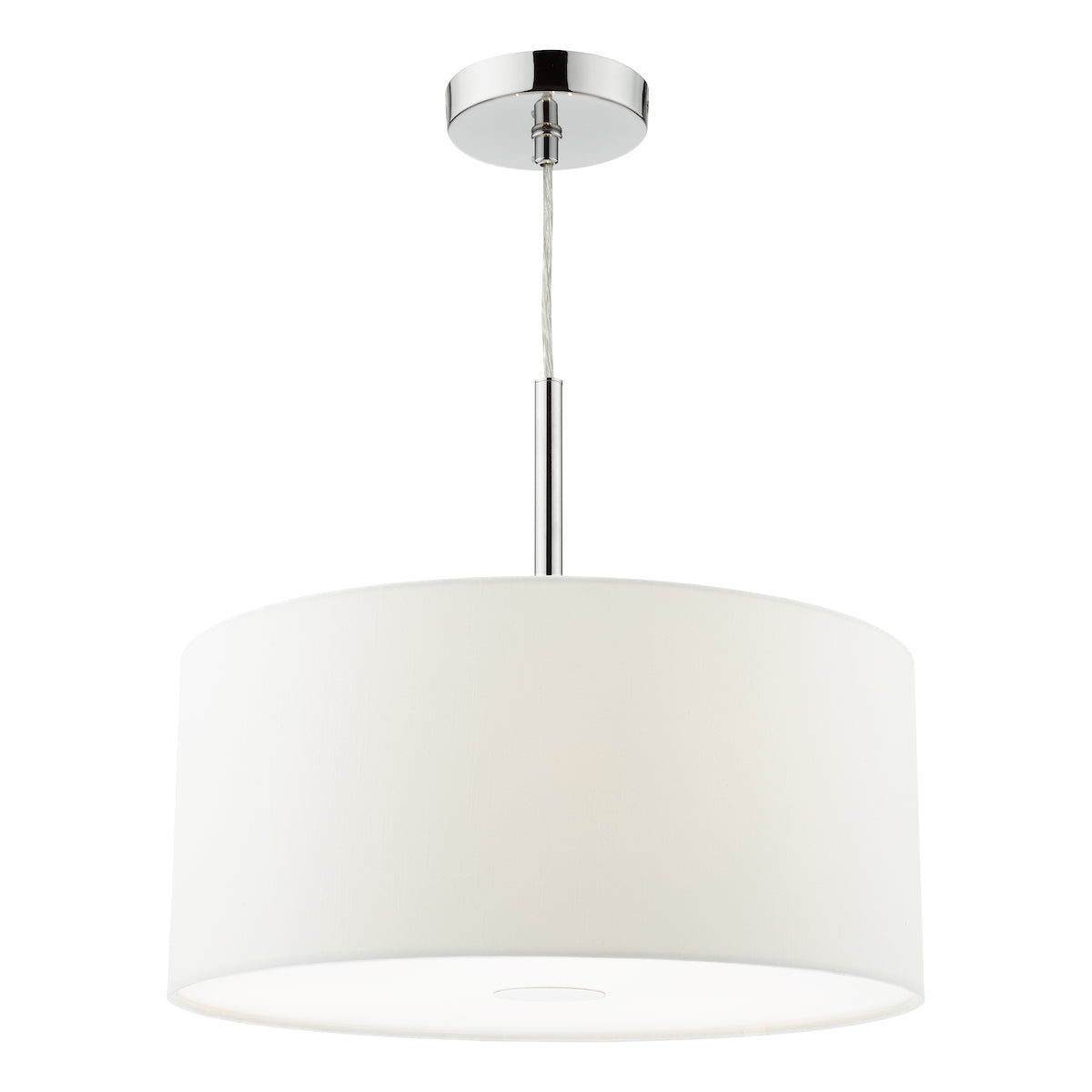 Ronda 3 Light Pendant With White Shade And Diffuser 40cm<br>White