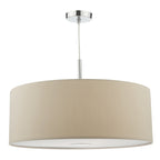 Tuscan Ivory Cotton Drum Shade 40cm<br>Ivory