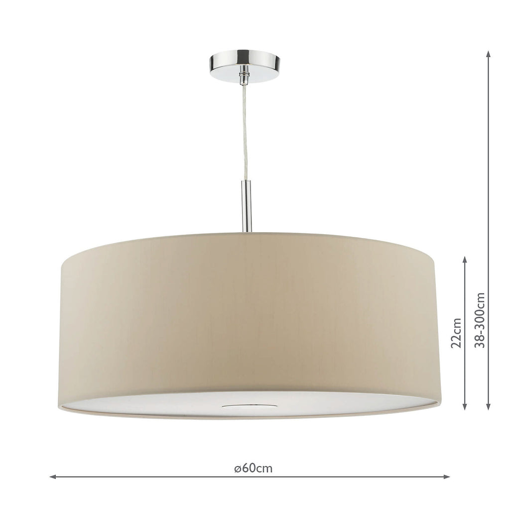 Tuscan Ivory Cotton Drum Shade 40cm<br>Ivory