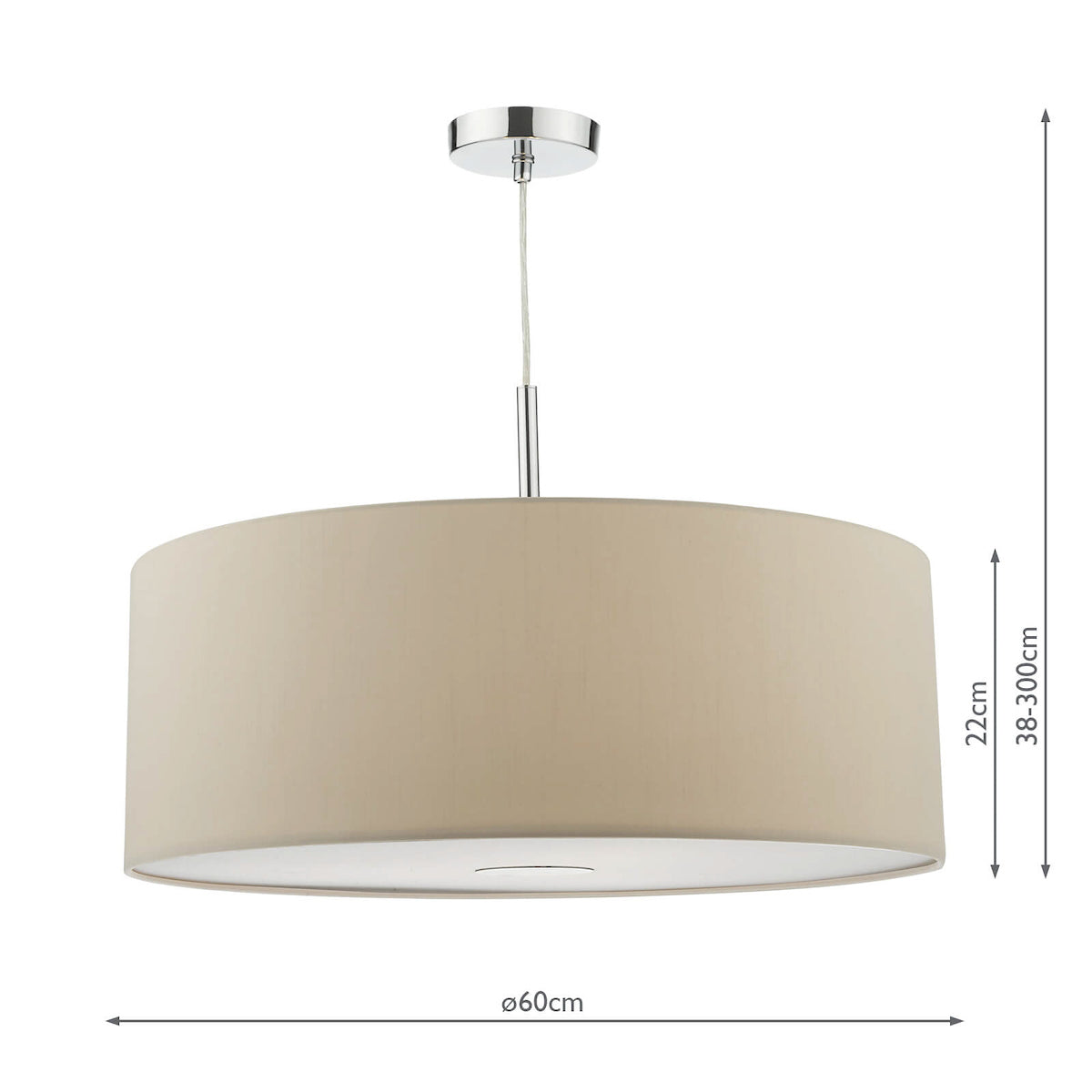 Tuscan Ivory Cotton Drum Shade 40cm<br>Ivory