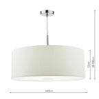 Ronda 3 Light Pendant 60cm White<br>White