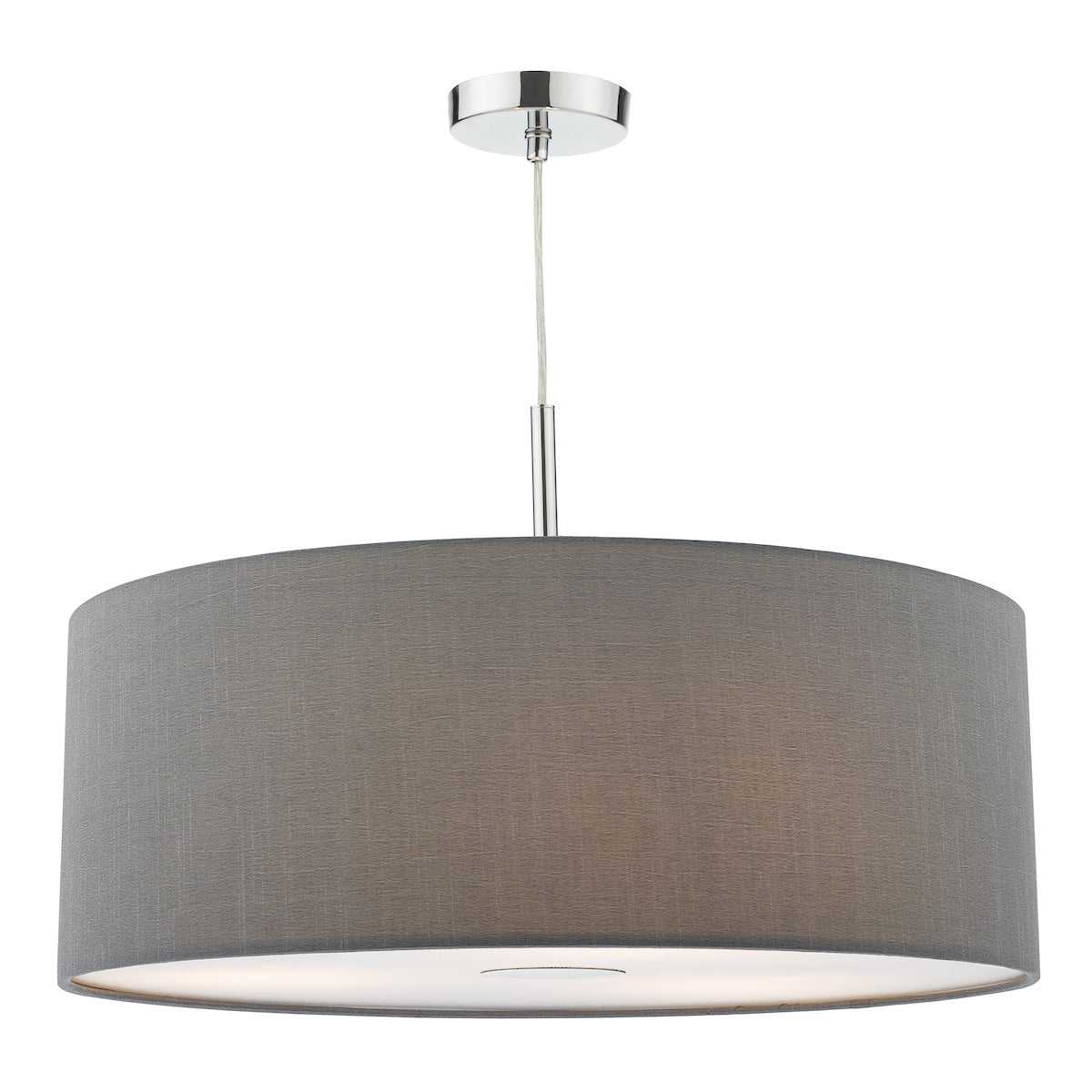 Ronda 60cm 3 Light Pendant Slate Grey With diffuser<br>Grey