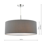 Tuscan Ivory Cotton Drum Shade 30cm<br>Ivory