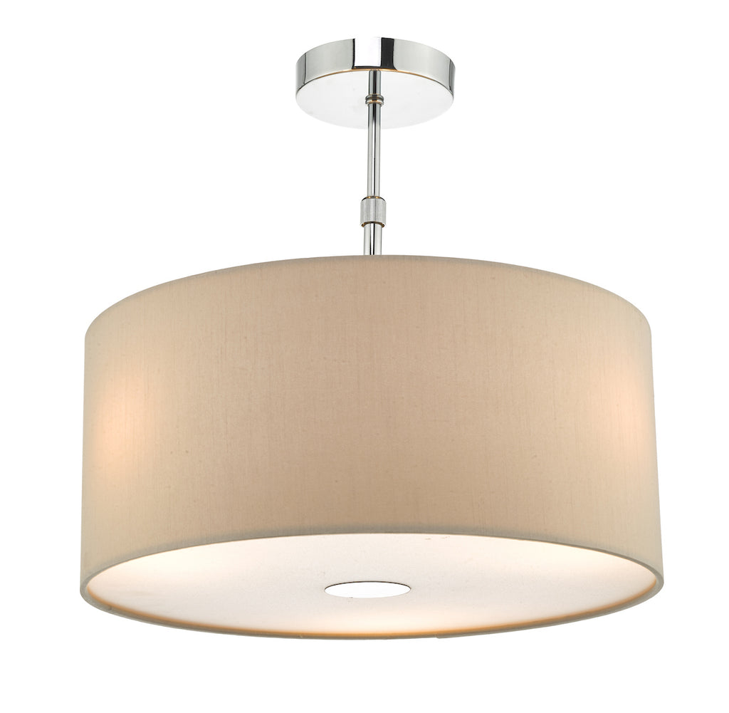 Tuscan Ivory Cotton Cylinder Shade 13cm<br>Ivory