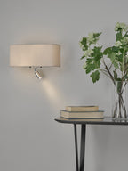 Ronda 3 Light Wall Light Ivory With LED Reading Light<br>Ivory