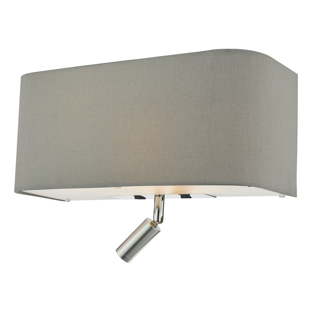 Ronda 3 Light Wall Light Grey With LED Reading Light<br>Grey
