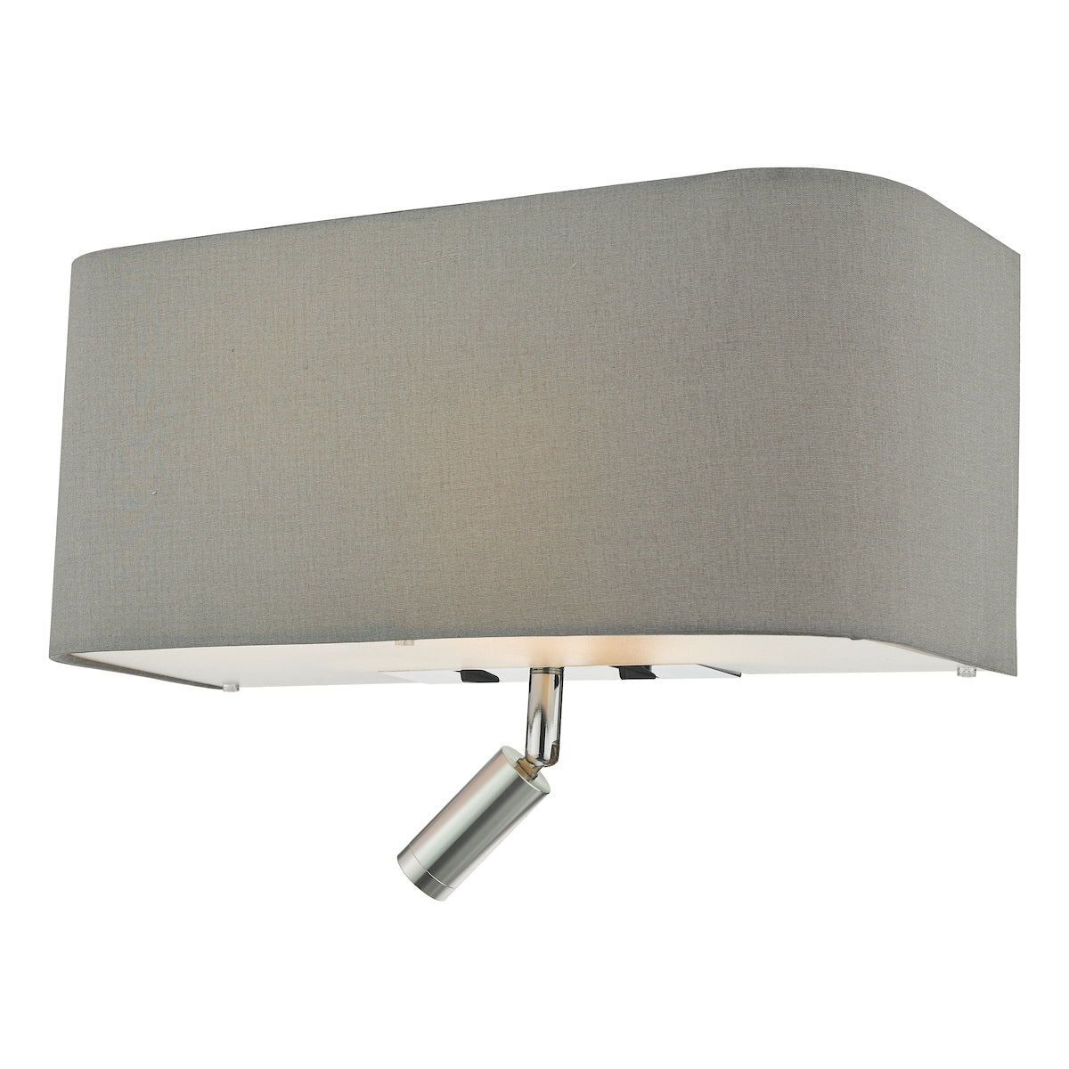 Ronda 3 Light Wall Light Grey With LED Reading Light<br>Grey