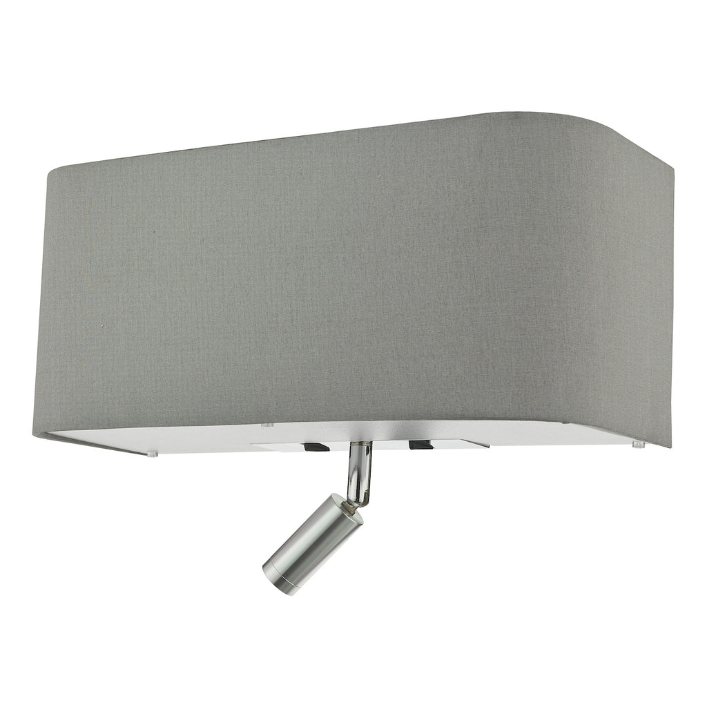 Ronda 3 Light Wall Light Grey With LED Reading Light<br>Grey