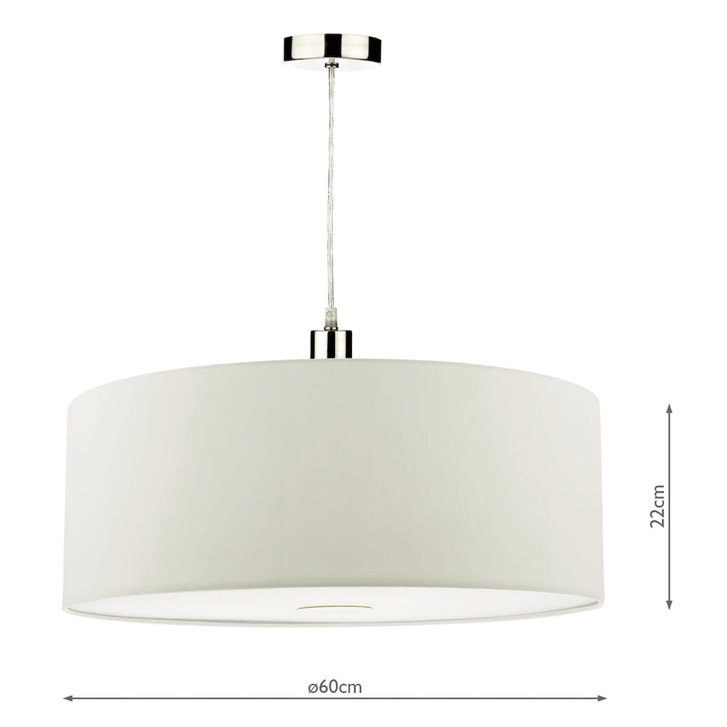S066 Cream Cotton Drum Shade 12cm<br>Cream
