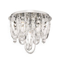 Roxanne Small 7 Light Flush Polished Chrome Crystal<br>Crystal