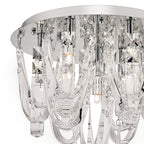 Roxanne Small 7 Light Flush Polished Chrome Crystal<br>Crystal