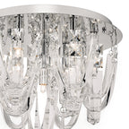 Roxanne Small 7 Light Flush Polished Chrome Crystal<br>Crystal