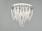 Roxanne Small 7 Light Flush Polished Chrome Crystal<br>Crystal