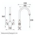 Bristan Renaissance Easyfit Sink Mixer Brushed - Nickel