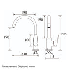 Bristan Raspberry Easyfit Monobloc Sink Mixer - Chrome