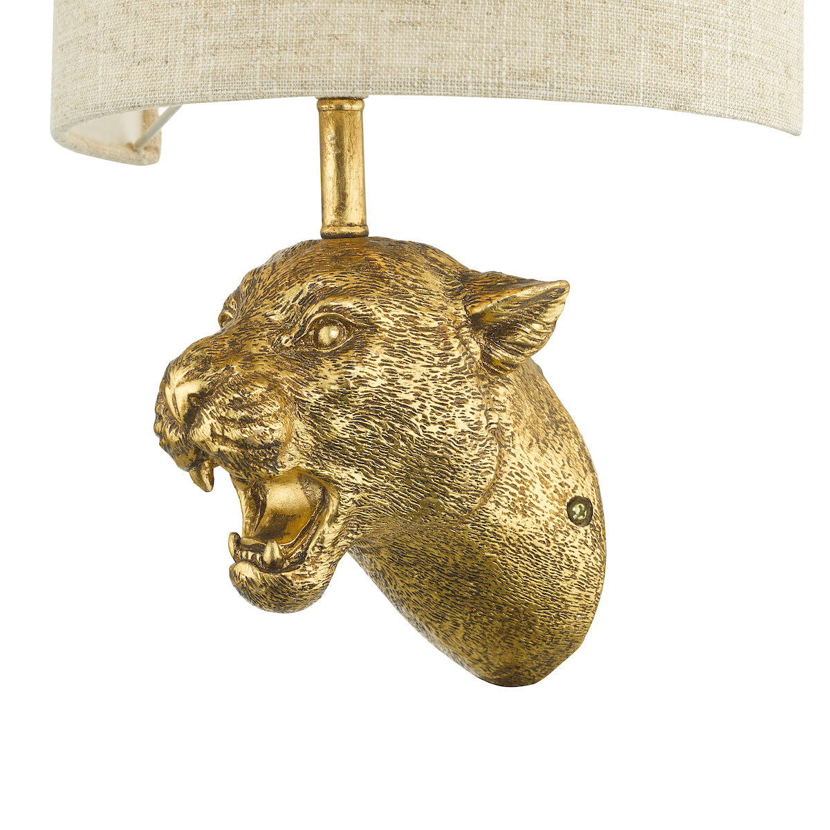 Ruri Leopard Wall Light Gold With Shade <br>Matt Gold