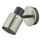 Ryan Single Wall Spotlight Brushed Nickel Matt Black<br>Brushed Nickel