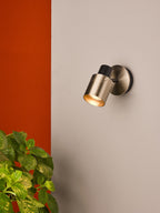 Ryan Single Wall Spotlight Brushed Nickel Matt Black<br>Brushed Nickel