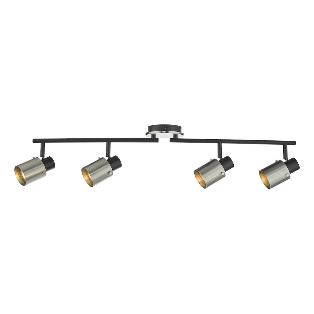 Ryan 4 Light Bar Spotlight Brushed Nickel Matt Black<br>Brushed Nickel