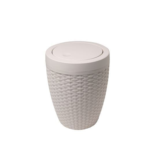 Addis Rattan 5L Bathroom Bin Cream 515799