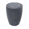 Addis Rattan 5L Bathroom Bin Charcoal 517488