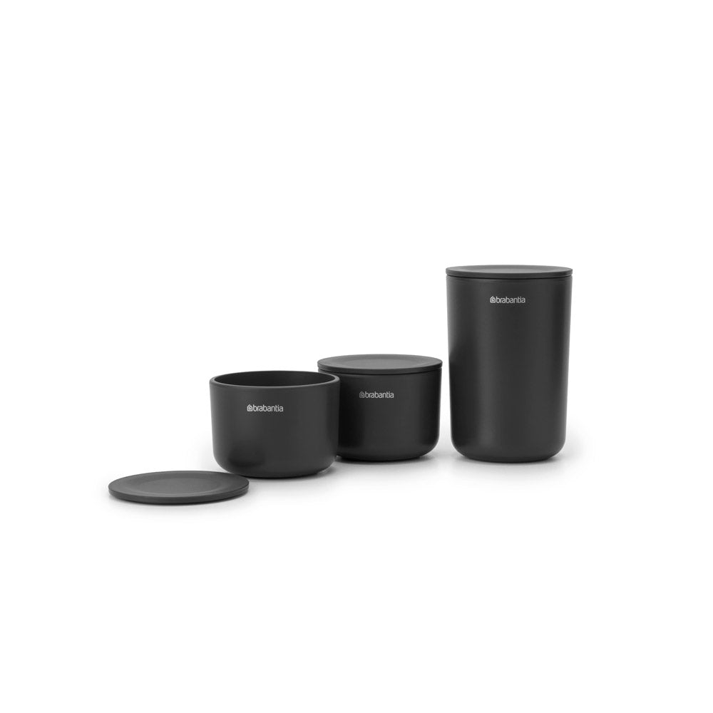 Brabantia Renew Storage Pots Set Of 3 Dark Grey