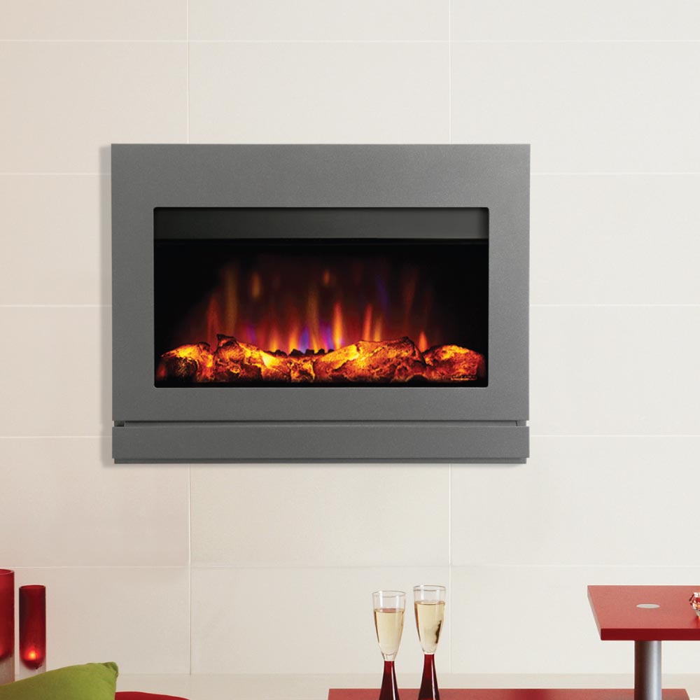 Gazco Riva2 670 Electric Fire Frame - Designio2 Steel in Iridium