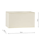 S1021 Cream Cotton Rectangle Shade 34cm<br>Cream