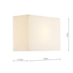 Piza Cream Cotton Rectangle Shade 24cm<br>Cream