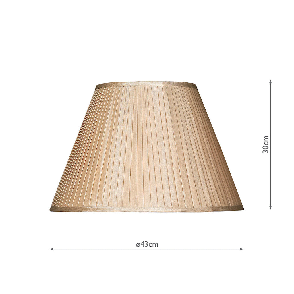 S1086 Taupe Faux Silk Tapered Drum Shade 43cm<br>Taupe