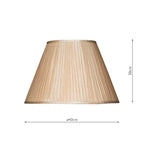 S1086 Taupe Faux Silk Tapered Drum Shade 43cm<br>Taupe