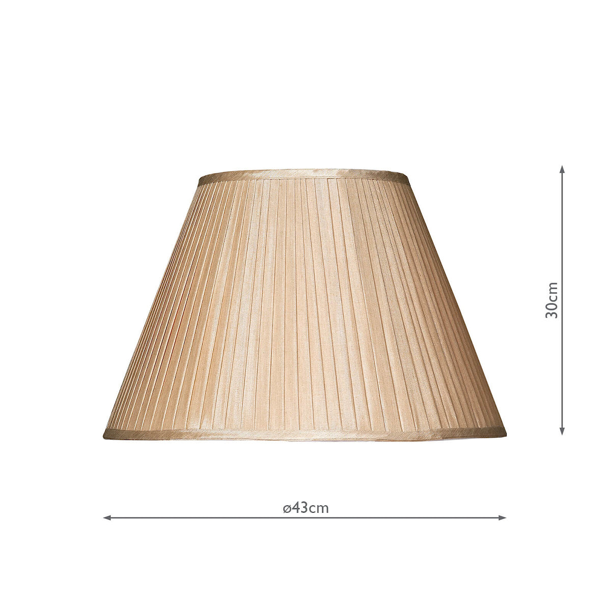 S1086 Taupe Faux Silk Tapered Drum Shade 43cm<br>Taupe