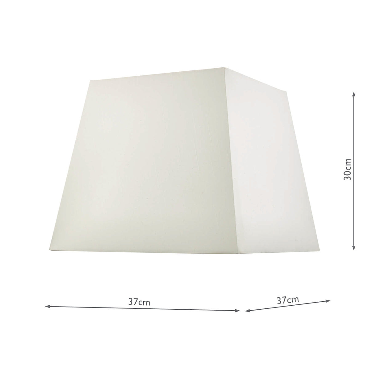 S1101 Ivory Faux Silk Tapered Square Shade 37cm<br>Ivory