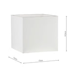 S1106 Ivory Cotton Square Shade 15cm<br>Ivory