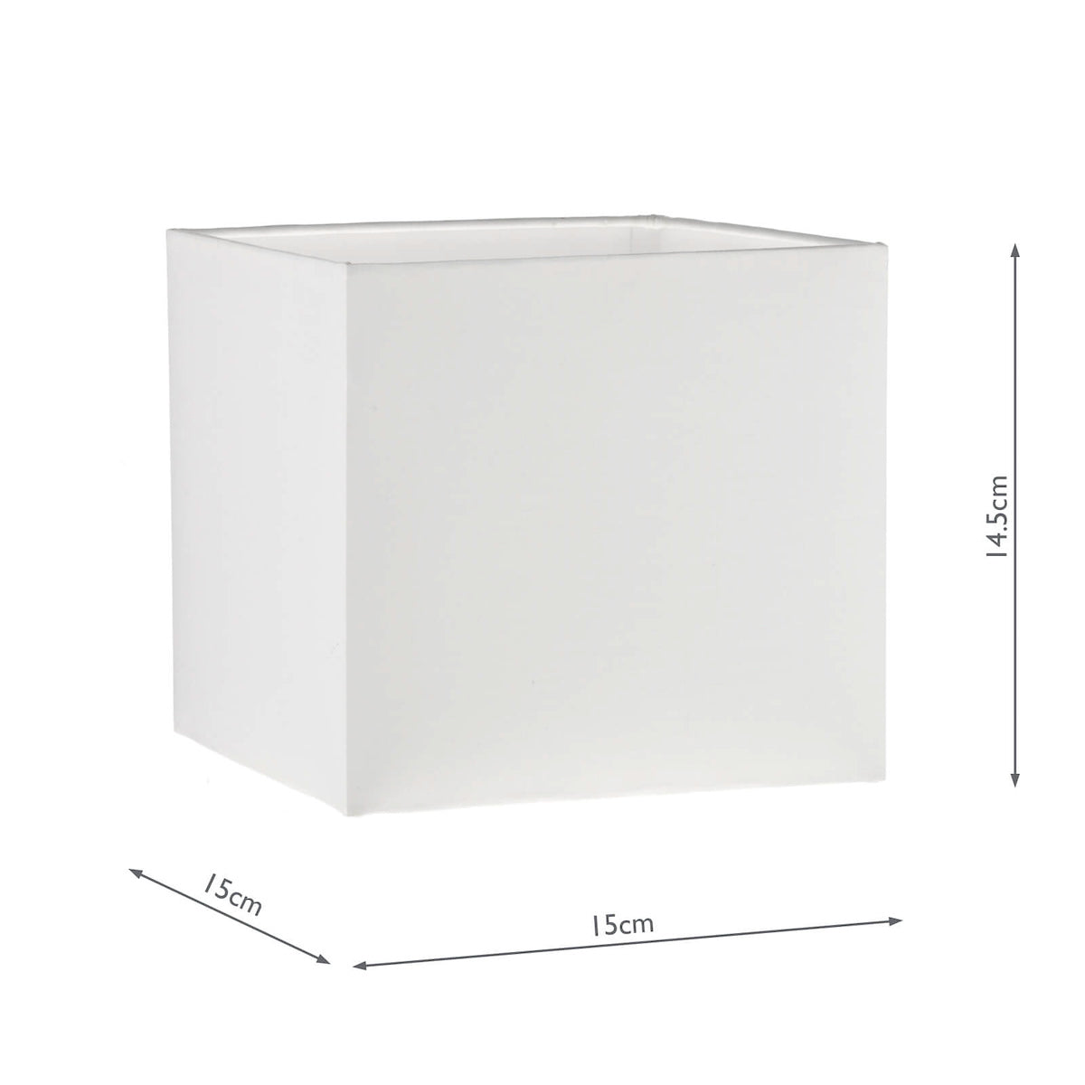 S1106 Ivory Cotton Square Shade 15cm<br>Ivory