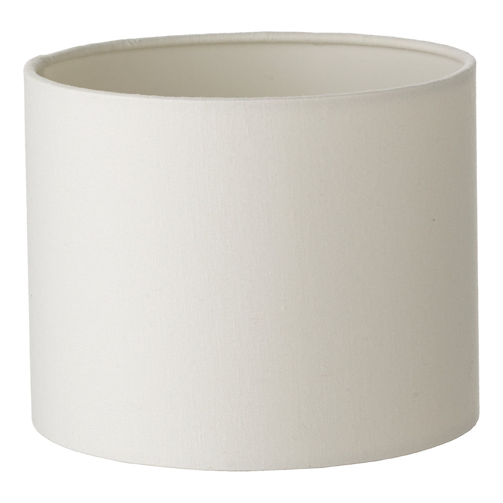 Ferrara Ivory Cotton Drum Shade 15cm<br>Ivory