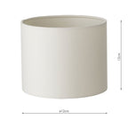 Ferrara Ivory Cotton Drum Shade 15cm<br>Ivory
