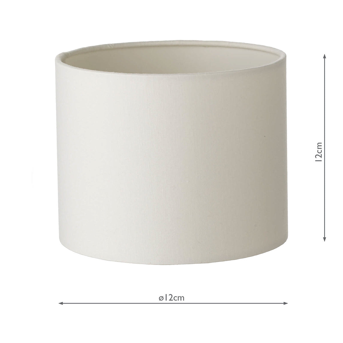 Ferrara Ivory Cotton Drum Shade 15cm<br>Ivory