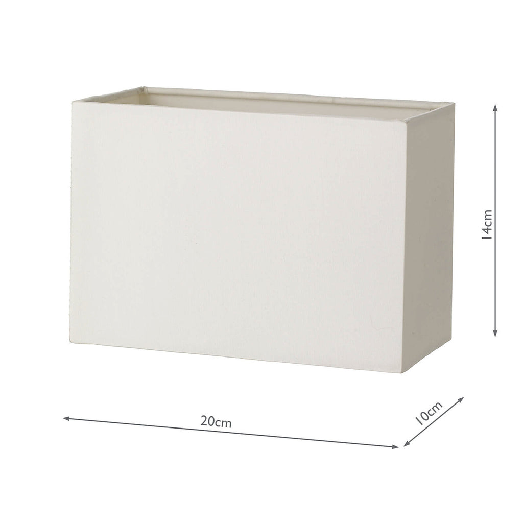 Modena Ivory Cotton Rectangle Shade 20cm<br>Ivory