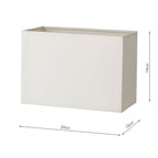 Modena Ivory Cotton Rectangle Shade 20cm<br>Ivory