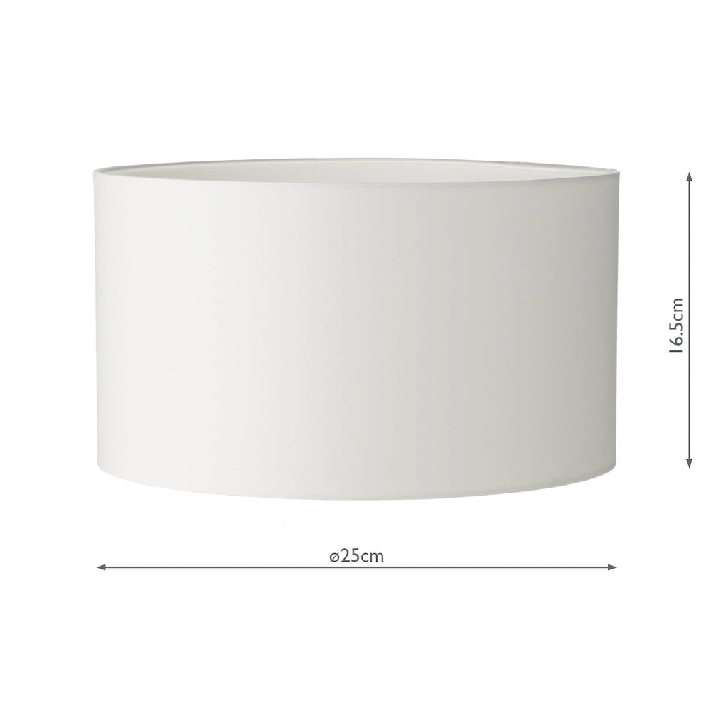 Rimini Ivory Cotton Drum Shade 25cm<br>Ivory