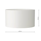 Rimini Ivory Cotton Drum Shade 25cm<br>Ivory