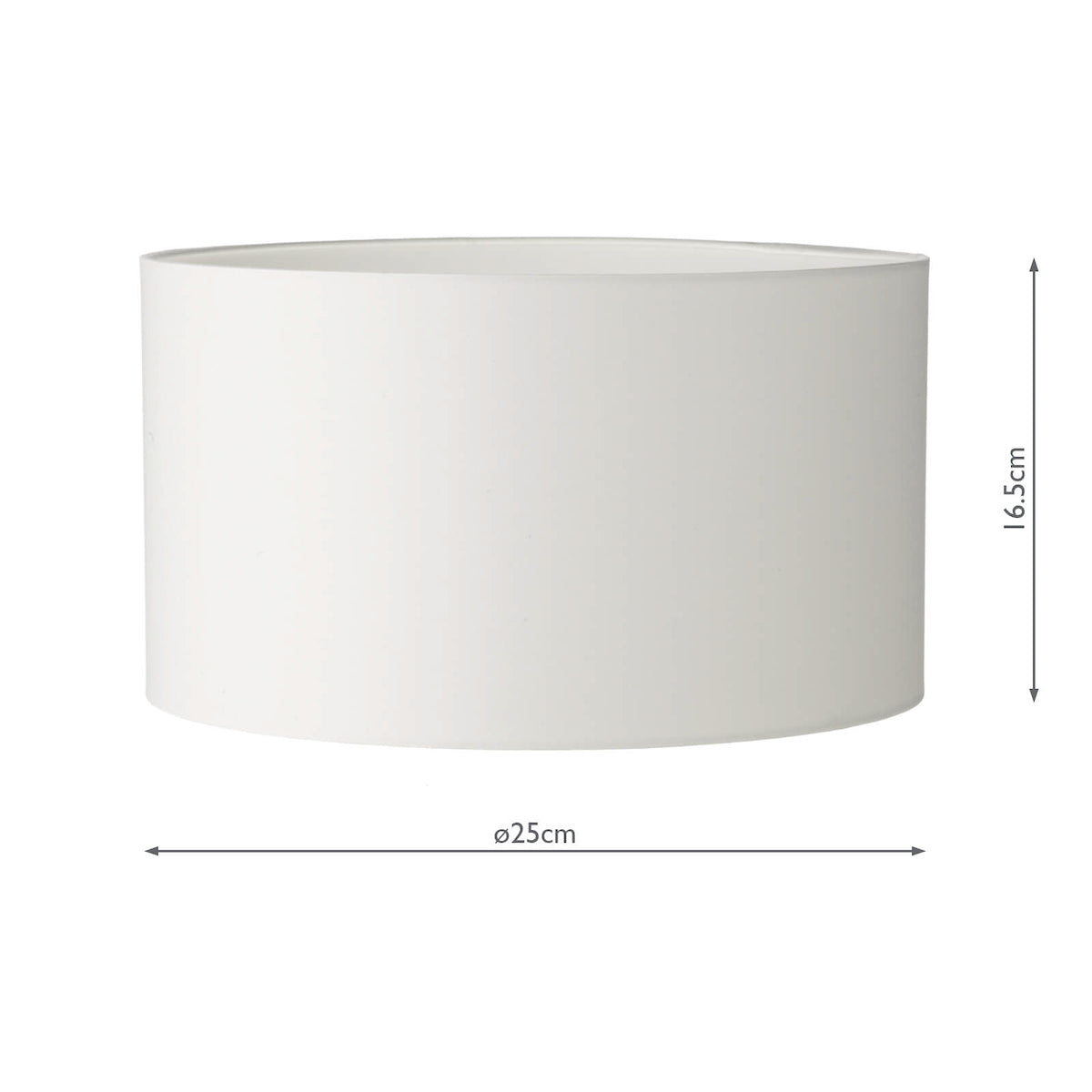 Rimini Ivory Cotton Drum Shade 25cm<br>Ivory