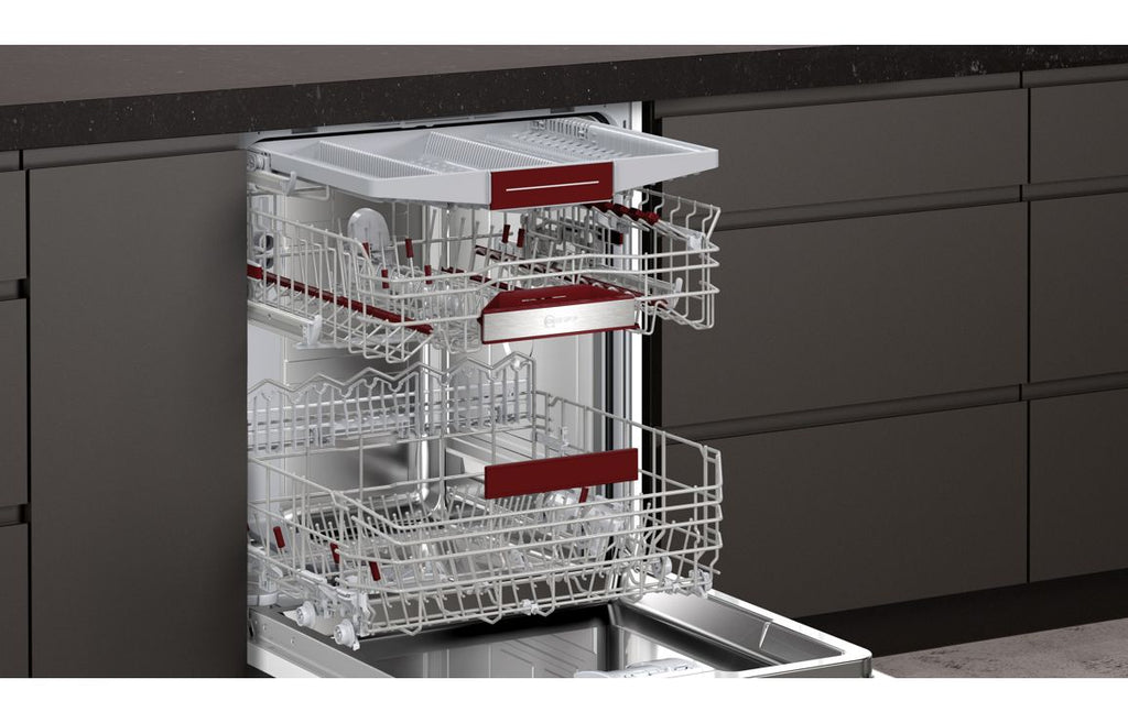 NEFF N50 S155ECX07G Wifi Connected Fully Integrated Full Size Dishwasher - Stainless Steel
