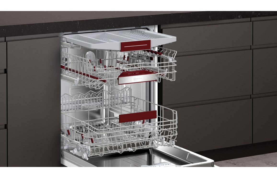 NEFF N50 S155ECX07G Wifi Connected Fully Integrated Full Size Dishwasher - Stainless Steel