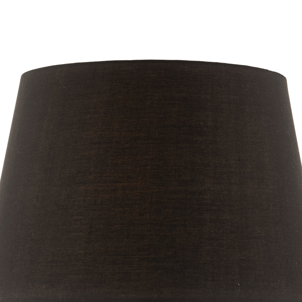 Safia Black Cotton Tapered Drum Shade 36cm<br>Black